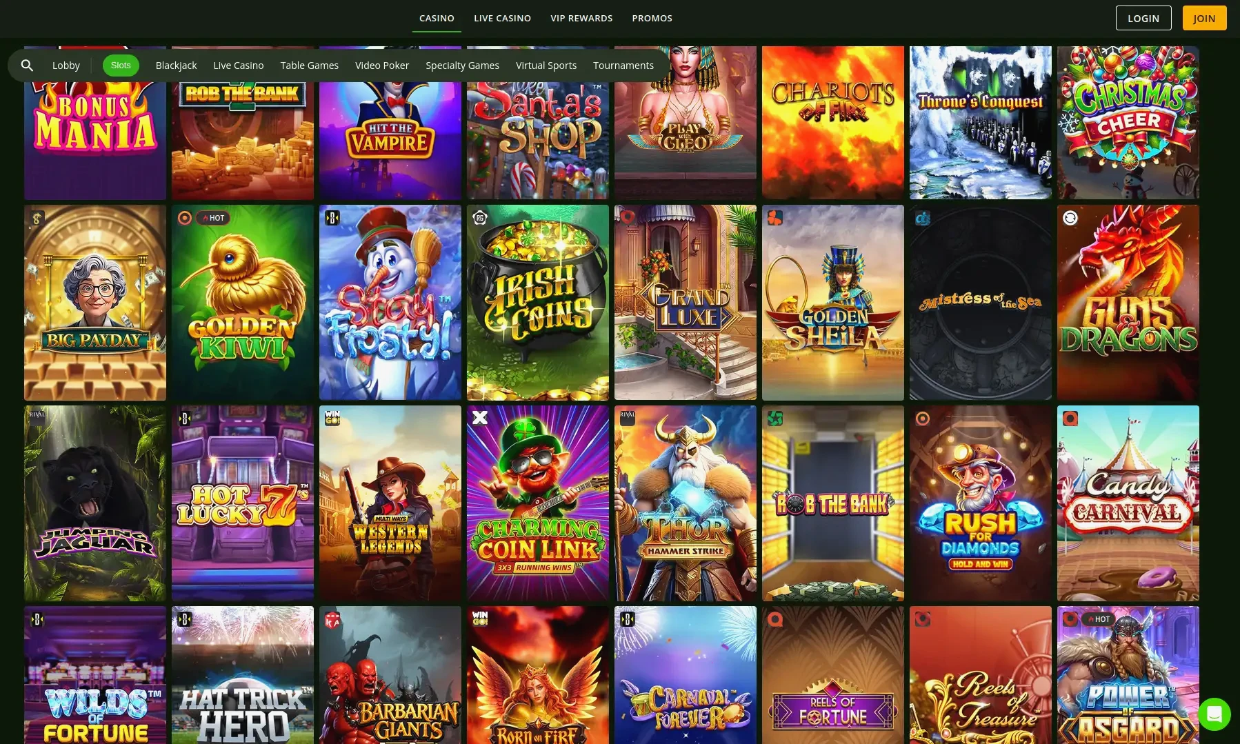 Schermata di accesso a Mafia Casino con bonus di benvenuto